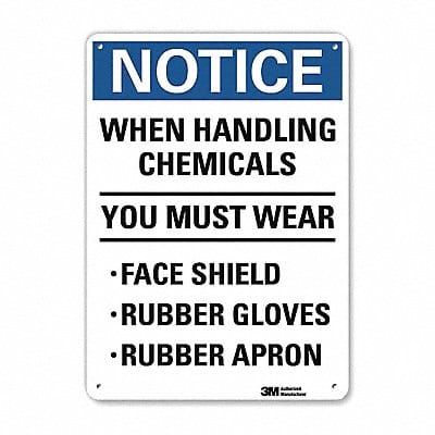 Notice Sign 10 inx7 in Aluminum