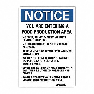 Notice Sign 10inx7in Reflective Sheeting