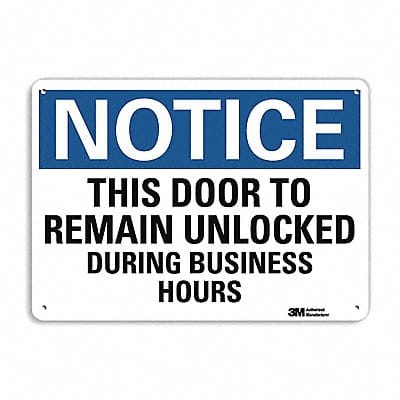 Notice Sign 7 in x 10 in Aluminum