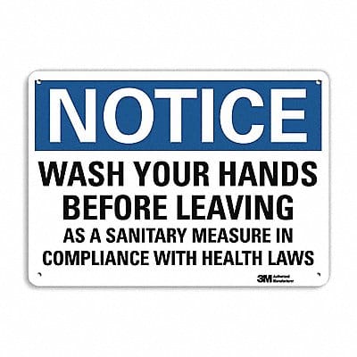 Notice Sign 7 in x 10 in Aluminum