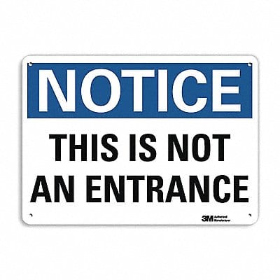 Notice Sign 7 in x 10 in Aluminum