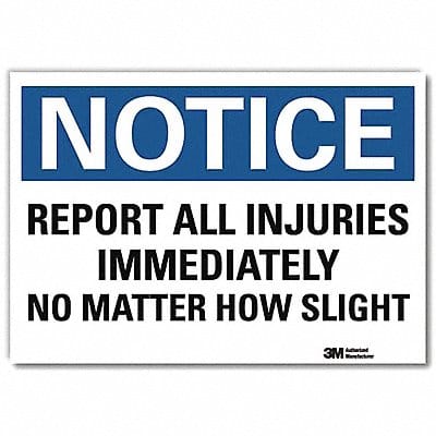 Notice Sign 5inx7in Reflective Sheeting