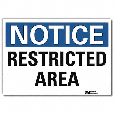 Notice Sign 10 in x 14 in Rflct Sheeting