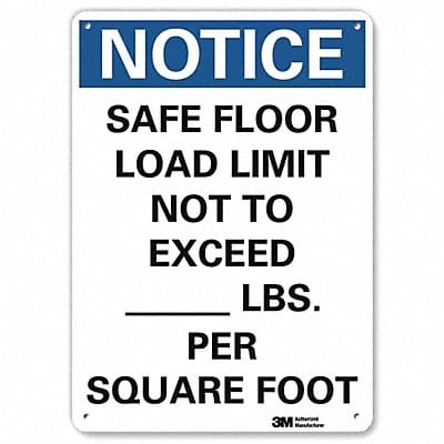 Notice Sign 14 inx10 in Aluminum