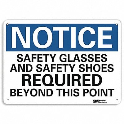 Notice Sign 7 in x 10 in Aluminum