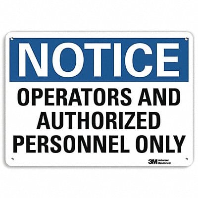 Notice Sign 7 in x 10 in Aluminum