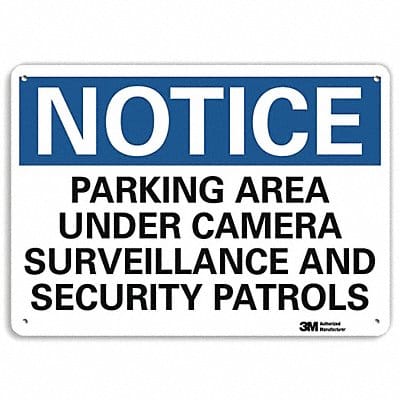 Notice Sign 7 in x 10 in Aluminum