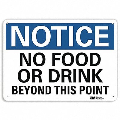 Notice Sign 7 in x 10 in Aluminum