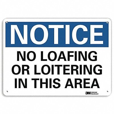 Notice Sign 7 in x 10 in Aluminum