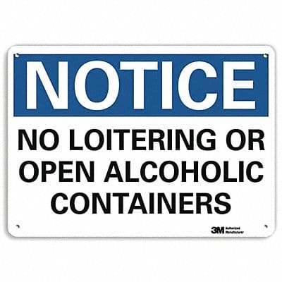 Notice Sign 10 in x 14 in Aluminum