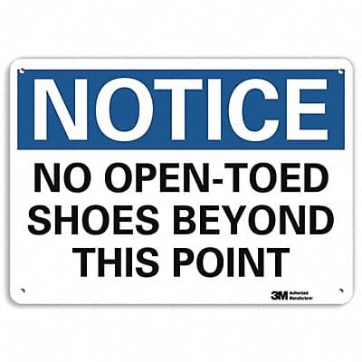 Notice Sign 7 in x 10 in Aluminum