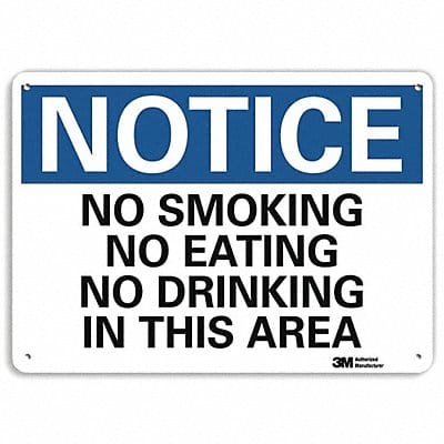 Notice Sign 7 in x 10 in Aluminum