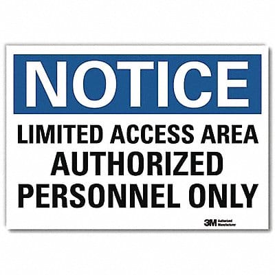 Notice Sign 5inx7in Reflective Sheeting