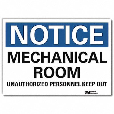 Notice Sign 10inx14in Reflctv Sheeting