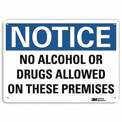 Notice Sign 7 in x 10 in Aluminum