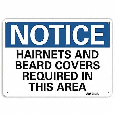 Notice Sign 7 in x 10 in Aluminum