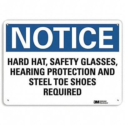 Notice Sign 7 in x 10 in Aluminum