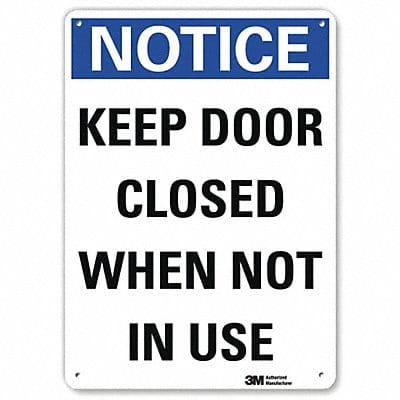 Notice Sign 14 in x 10 in Aluminum