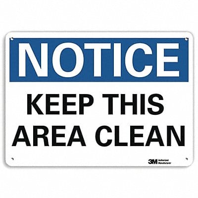 J7181 Notice Sign 10 in x 14 in Aluminum