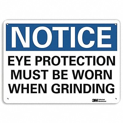 Notice Sign 7 in x 10 in Aluminum