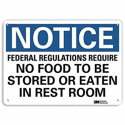 Notice Sign 7 in x 10 in Aluminum