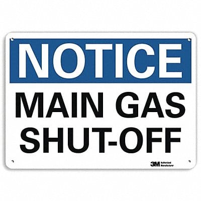 Notice Sign 10 in x 14 in Aluminum