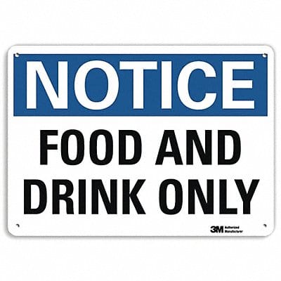 Notice Sign 7 in x 10 in Aluminum