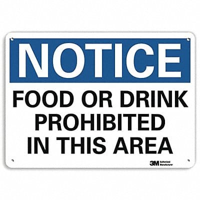 Notice Sign 7 in x 10 in Aluminum