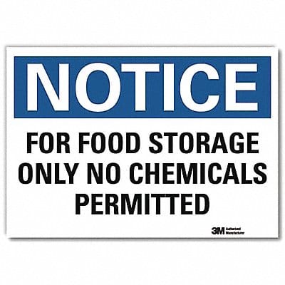 Notice Sign 7 in x 10 in Rflct Sheeting