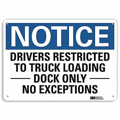 Notice Sign 10 inx14 in Aluminum