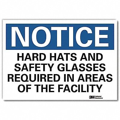 Notice Sign 7 in x 10 in Rflct Sheeting