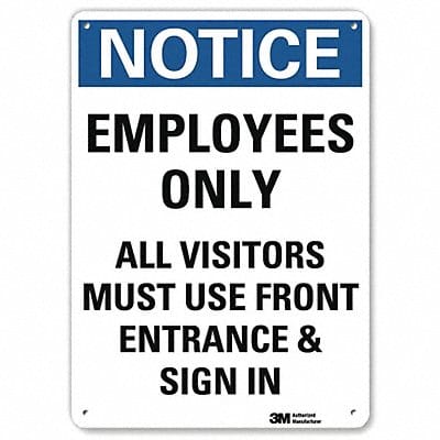 Notice Sign 10 in x 7 in Aluminum