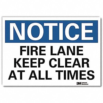 Reflective Fire lane Label 5x7in Alum