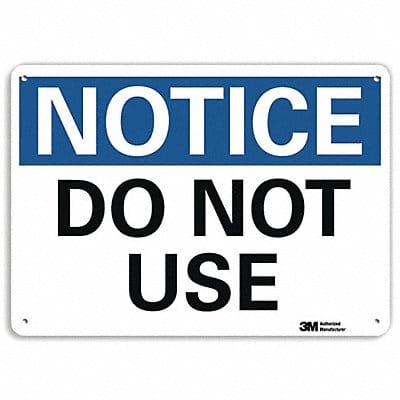 Notice Sign 10 in x 14 in Aluminum