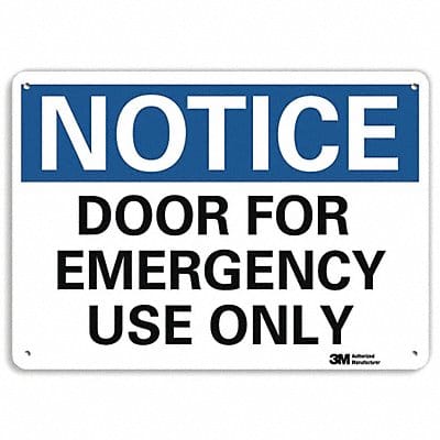 Notice Sign 7 in x 10 in Aluminum