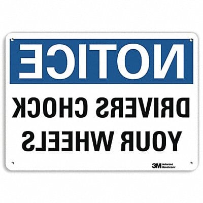 Notice Sign 10 inx14 in Aluminum