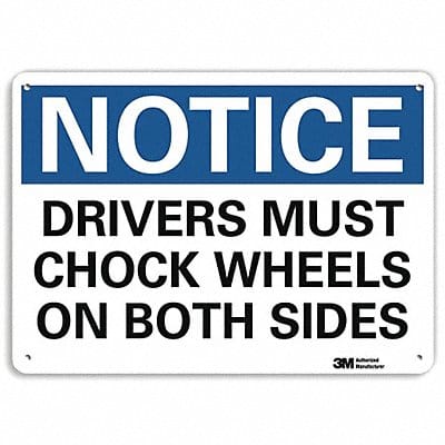 Notice Sign 7 in x 10 in Aluminum