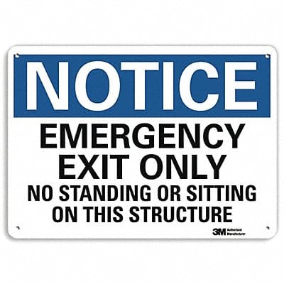 Notice Sign 10 in x 14 in Aluminum