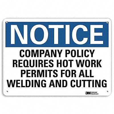 Notice Sign 7 in x 10 in Aluminum