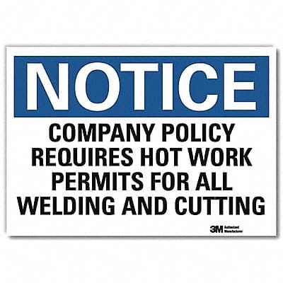 Notice Sign 7 in x 10 in Rflct Sheeting