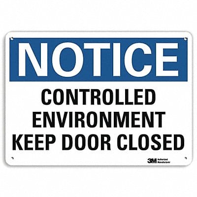 Notice Sign 7 in x 10 in Aluminum