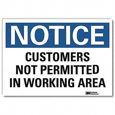 Notice Sign 5 in x 7 in Rflct Sheeting