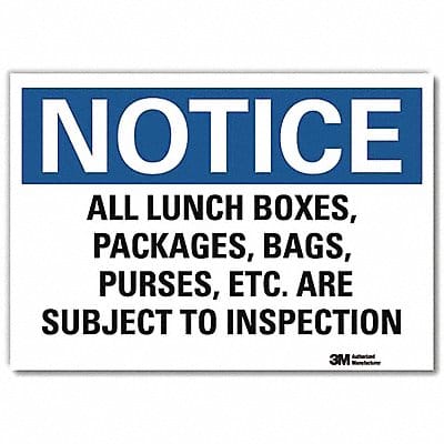 Notice Sign 5x7in Reflective Sheeting