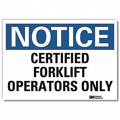 Notice Sign 10 in x 14 in Rflct Sheeting