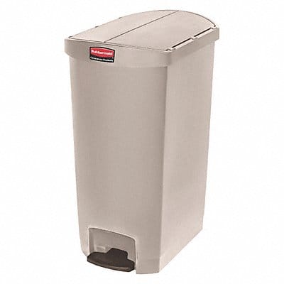 Trash Can Rectangular 18 gal Beige