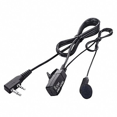 Earphone Microphone Blk 3 ft Cord 2-Pin