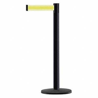 Barrier Post with Belt Black Post 38 H