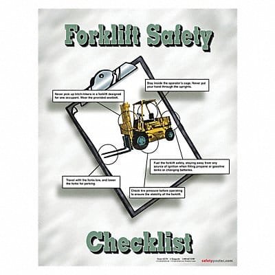 Safety Poster 22 in x 17 in Paper