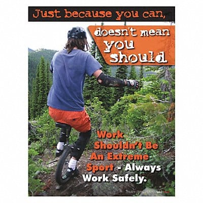 Safety Poster 22 in x 17 in Paper