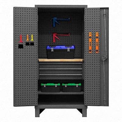 Combo Drawer Pegboard Cab 78 H 36 W Gray